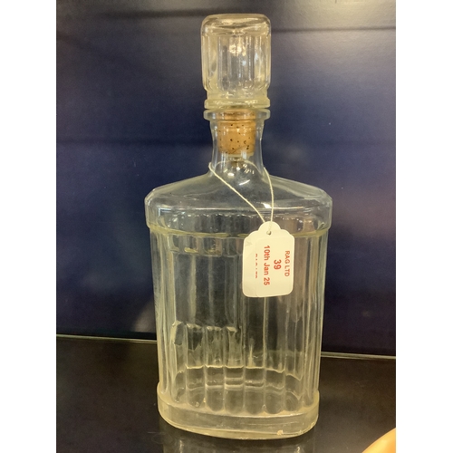 39 - An American glass decanter 'Federal Law Forbids Sale of Re-use of the Bottle'