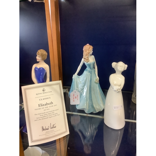 40 - A Royal Doulton figurine 'Alexandra' and two Coalport figurines