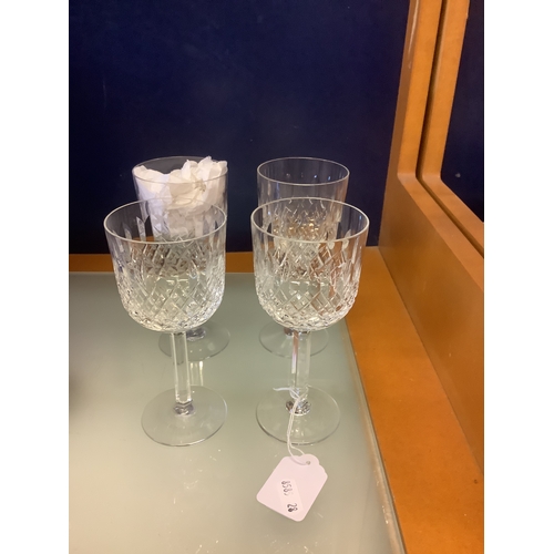 41 - A set of four Thomas Webb crystal wine glasses