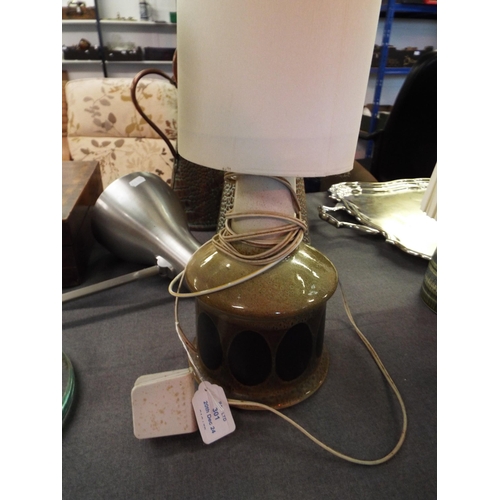 43 - An Iden Pottery table lamp