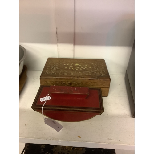 351 - A vintage 1930's Craven A cigarette tin and an inlaid box