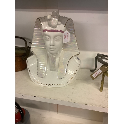 361 - A ceramic bust of an Egyptian Pharaoh