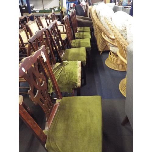 406 - A set of six Victorian oak chairs A/F