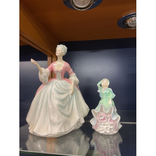 26 - A Royal Doulton figurine 'Diana' HN 3266 and a Coalport figurine 'Bonnie Lass'