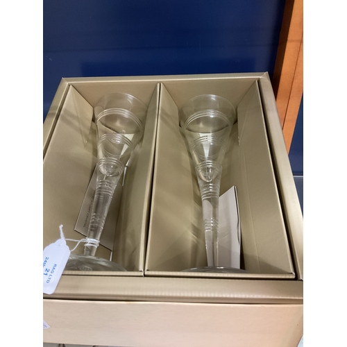 21 - A boxed pair of Stuart Crystal Jasper Conran cocktail glasses