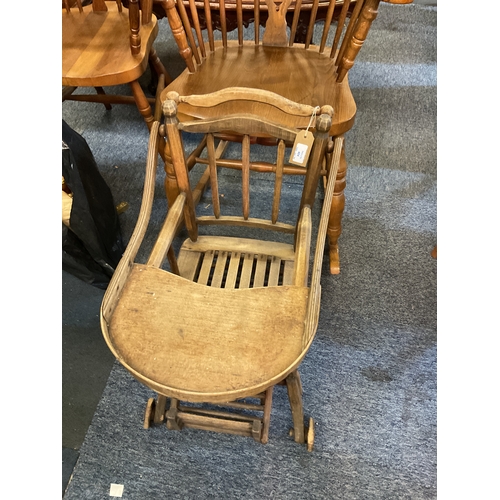 404 - A vintage metamorphic child's high chair