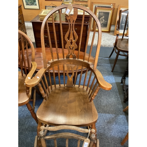 406 - A spindle back Windsor rocking chair