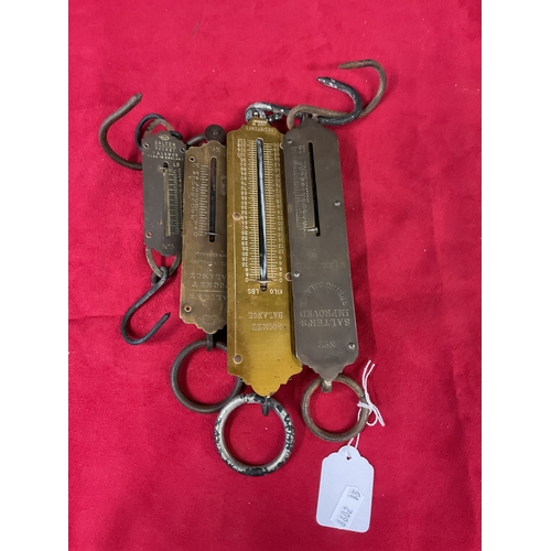 109 - Four sets of vintage spring balance scales to include Salter etc