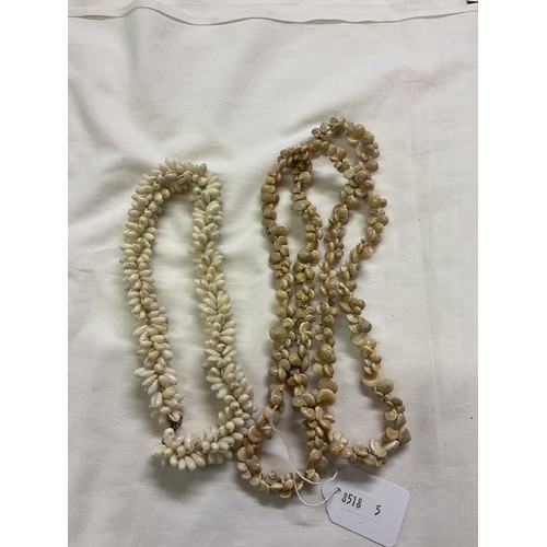 224 - Two vintage shell necklaces