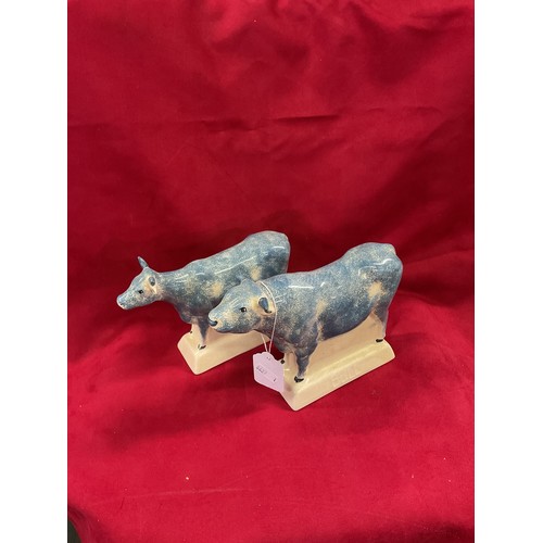 1 - A Rye Pottery blue Cow and Bull