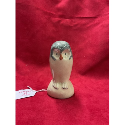 30 - A Rye Pottery Owl in grey colour way