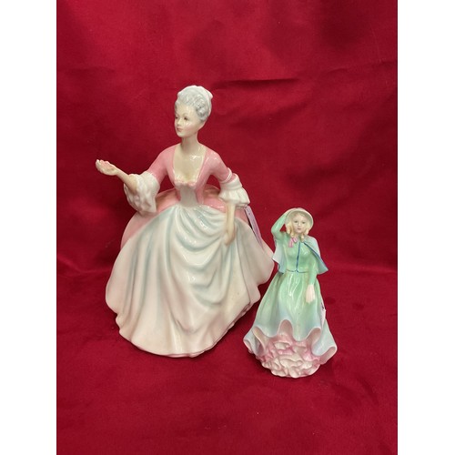 70 - A Royal Doulton figurine 'Diana' HN 3266 and a Coalport figurine 'Bonnie Lass'