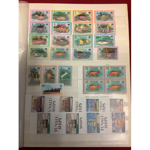 172 - An album housing a large quantity of Tuvalu unmounted and mint stamps from the 1970's