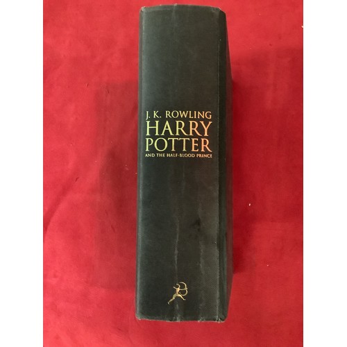 187 - A J. K. Rowling 1st Edition 'Harry Potter' 2005 1st Edition 'The Half Blood Prince' with the documen... 