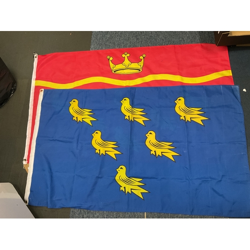 240 - Two Sussex flags 61” x 35”