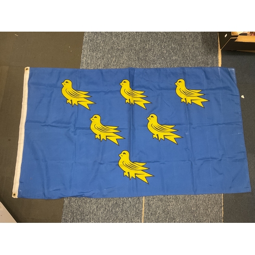 240 - Two Sussex flags 61” x 35”