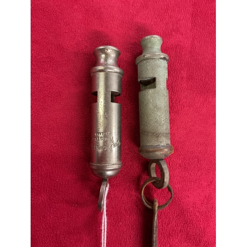 263 - Two Victorian police whistles