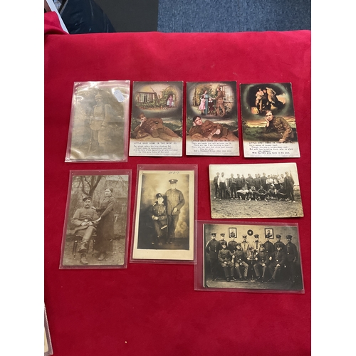 213 - A selection of WWI German and British postcards