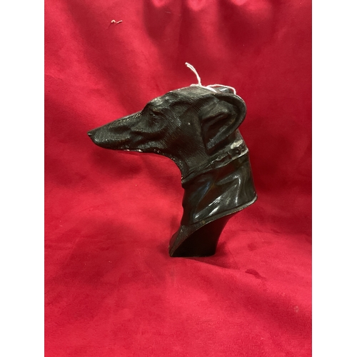 260 - A bronze bust of a Greyhound's head