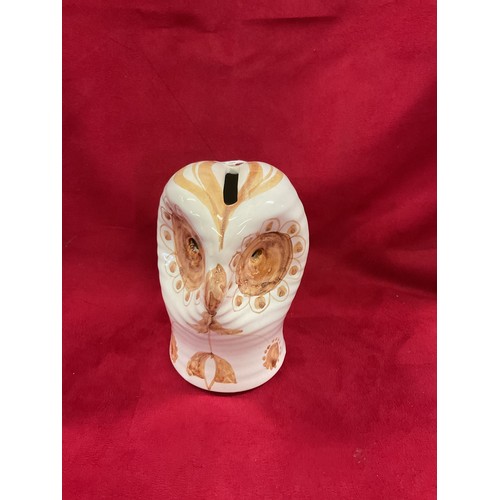 7 - A David Sharp Owl money box in brown colour way