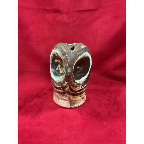 9 - A David Sharp Owl money box in brown colour way