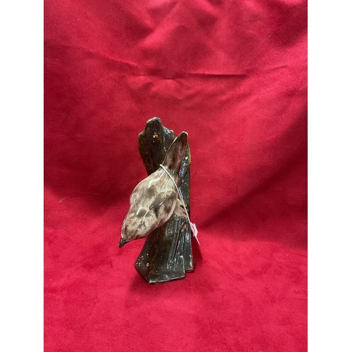 27 - A David Sharp bird in tree figure in brown colour way