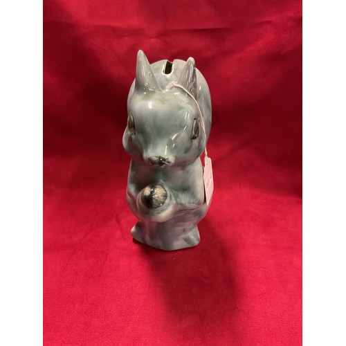 45 - A David Sharp Squirrel money box in blue colour way