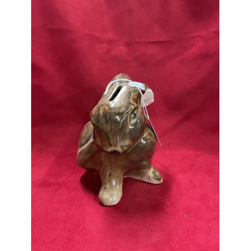 47 - A David Sharp Rabbit money box in brown colour way