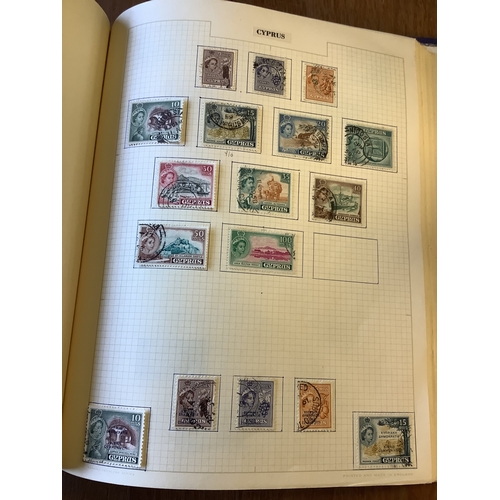 143 - An album housing a selection of Queen Victoria and Queen Elizabeth II stamps to include Cyprus, Ceyl... 