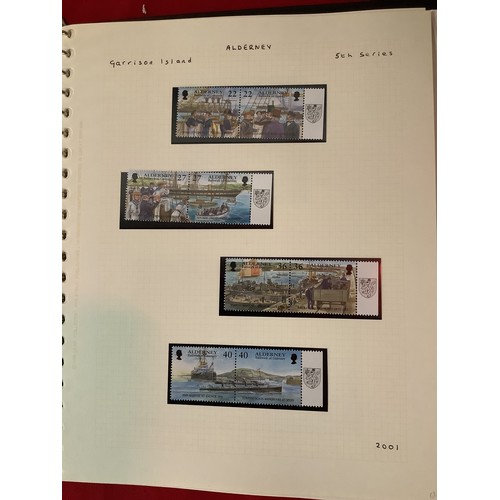 156 - An album housing a selection of Alderney unmounted mint stamps from 1997 to modern