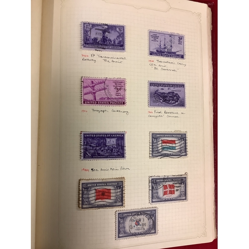 128 - An album housing a selection of United States used stamps