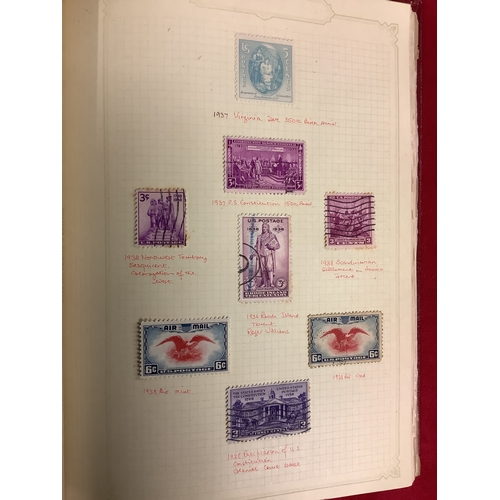 128 - An album housing a selection of United States used stamps