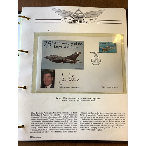 146 - An album housing a collection of Aviation Heritage stamp and covers