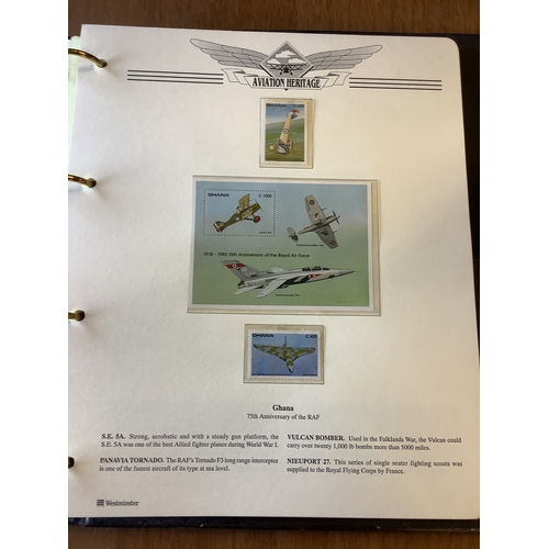 146 - An album housing a collection of Aviation Heritage stamp and covers