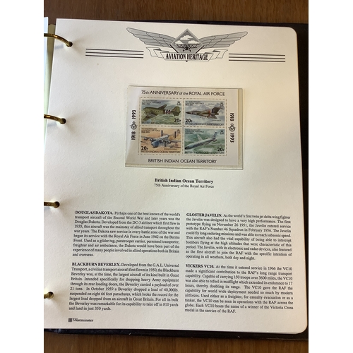 146 - An album housing a collection of Aviation Heritage stamp and covers