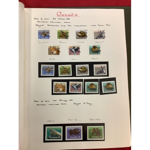 140 - An album housing Canada stamps and booklet collections dated from 1990's to include 'Phillipe Albert... 