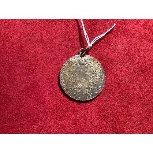 238 - An Austrian 1 Thaler coin pendant