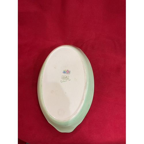 48 - A Shelley 1930's oval china dish decorated in the melody style