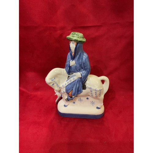 428 - A Rye Pottery Canterbury Tales Chaucer figure 'Monk Without Hounds'