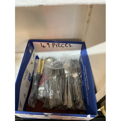 439 - A selection of silver-plated cutlery