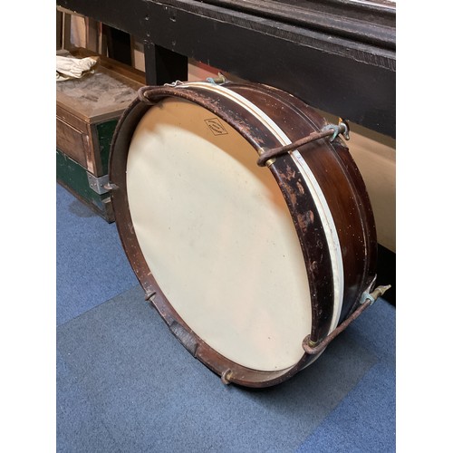 469 - A vintage wooden drum