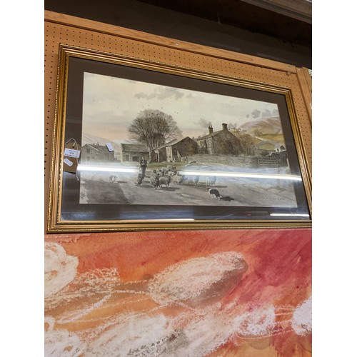 478 - An Alan Ingham print 'Rounding Up The Sheep'