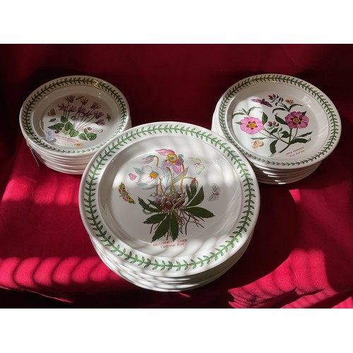 61 - A set of eight Portmeirion 'Botanical Garden' dinner plates, eight side plates and eight tea plates