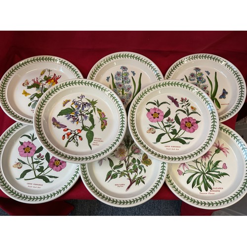 61 - A set of eight Portmeirion 'Botanical Garden' dinner plates, eight side plates and eight tea plates