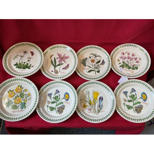 61 - A set of eight Portmeirion 'Botanical Garden' dinner plates, eight side plates and eight tea plates