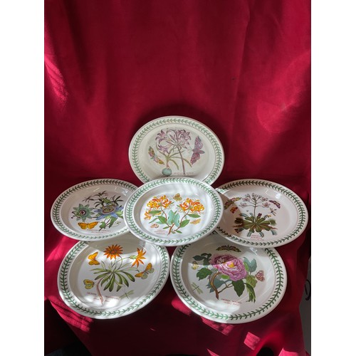 62 - A set of six Portmeirion 'Botanical Garden' dinner plates, six tea plates and six bowls