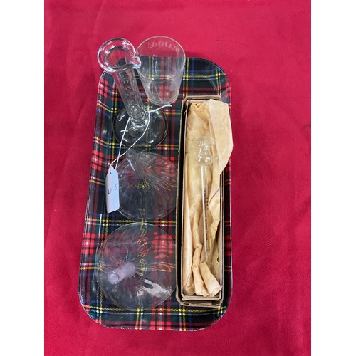 66 - A selection of glass medical items to include funnels, tubes etc