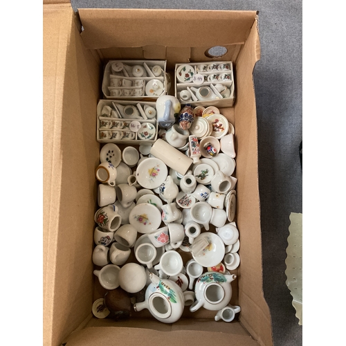 92 - A mixed selection of assorted dolls house china