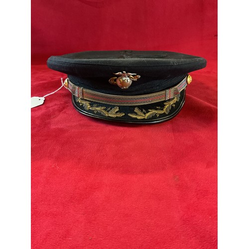 A WWII US Marine's high ranking officers hat