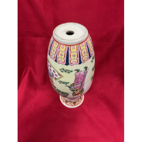 39 - A Chinese famille rose vase with figure etc decoration, 10 1/4